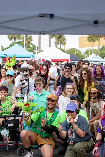 A photo of a crowd at Goblin Market.